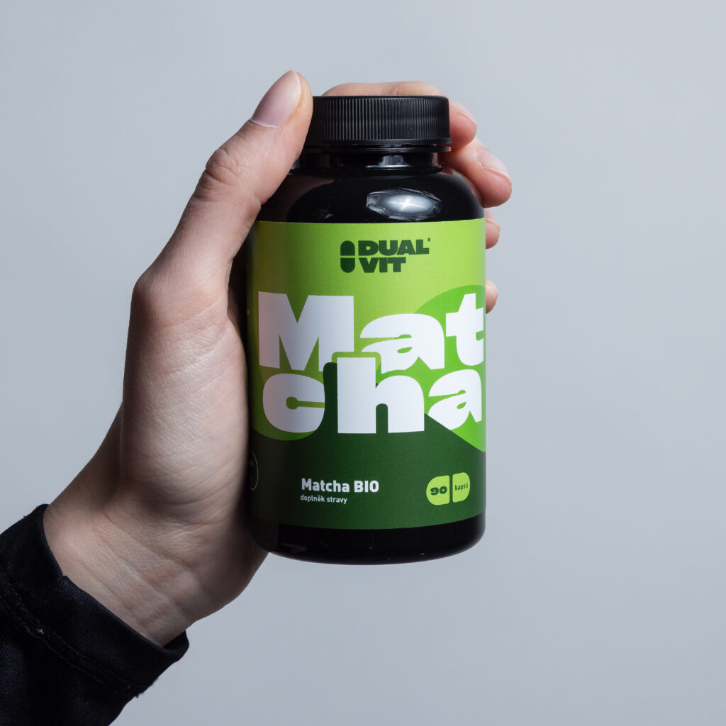 Matcha BIO, 400 mg, 90 kapslí – přispívající k dlouhotrvající energii