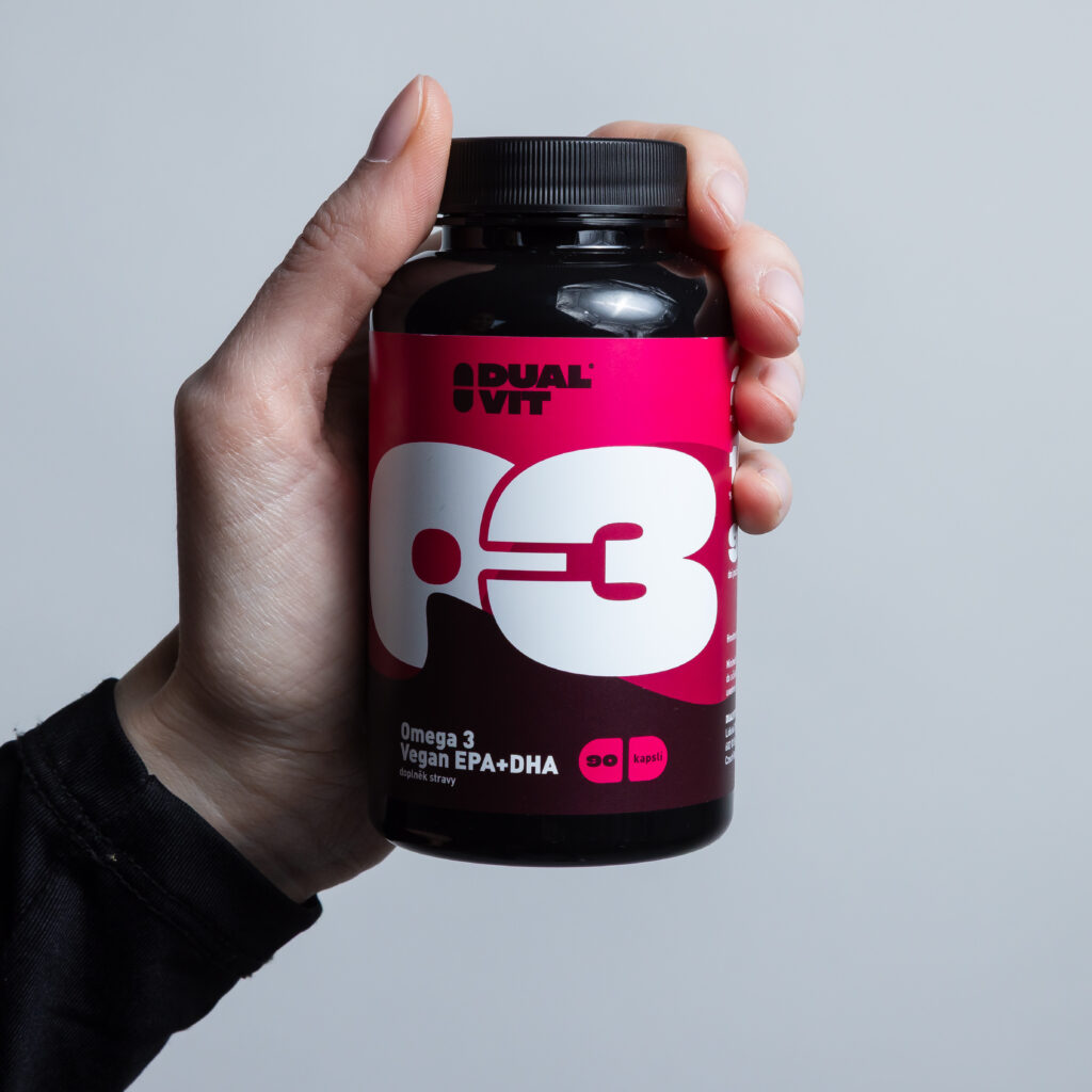 Omega 3 Vegan, 225 mg EPA+DHA, 90 kapslí – podporující zdraví srdce, mozku a zraku
