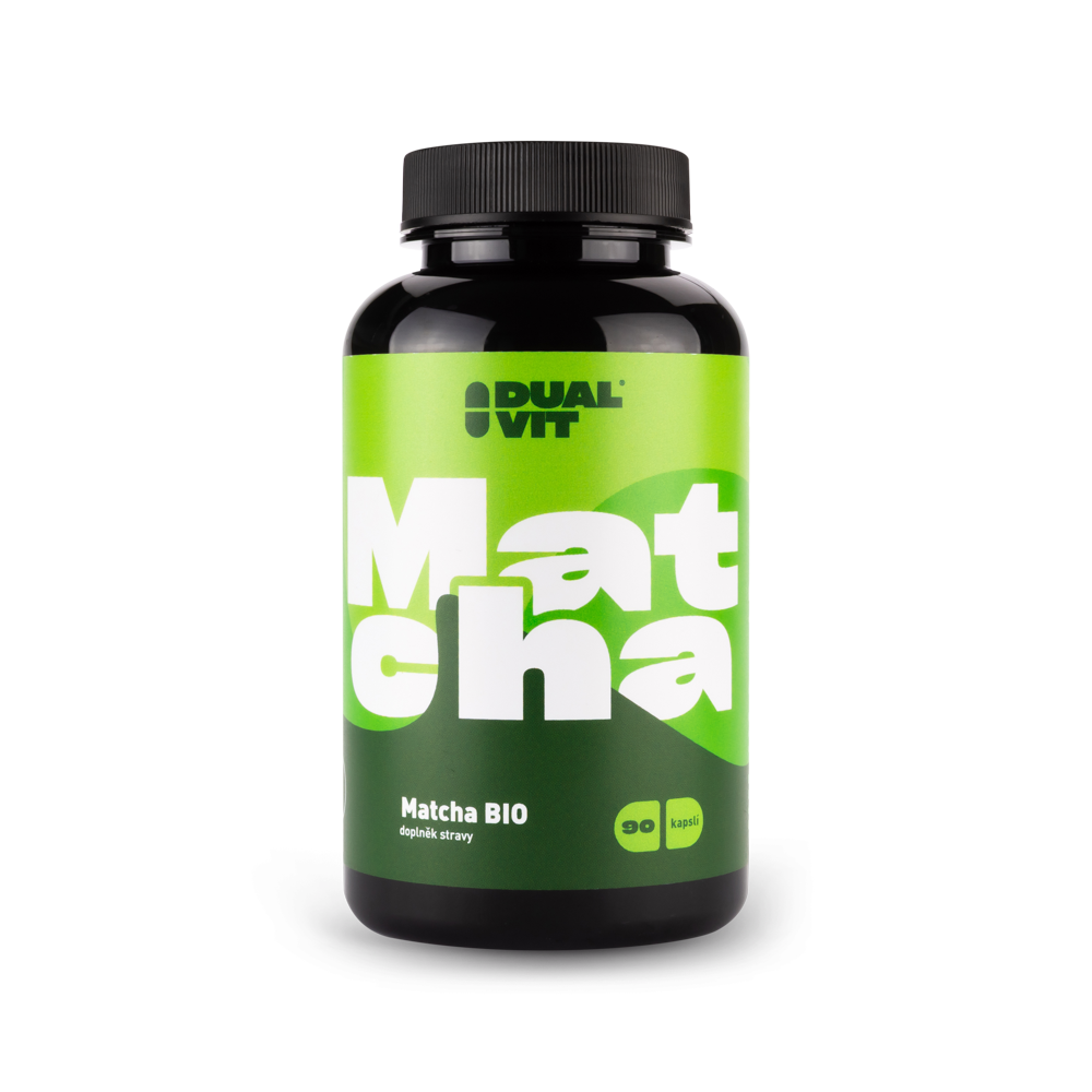Matcha BIO, 400 mg, 90 kapslí – přispívající k dlouhotrvající energii