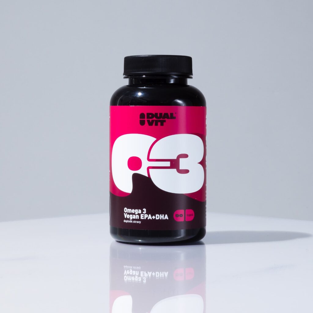 Omega 3 Vegan, 225 mg EPA+DHA, 90 kapslí – podporující zdraví srdce, mozku a zraku