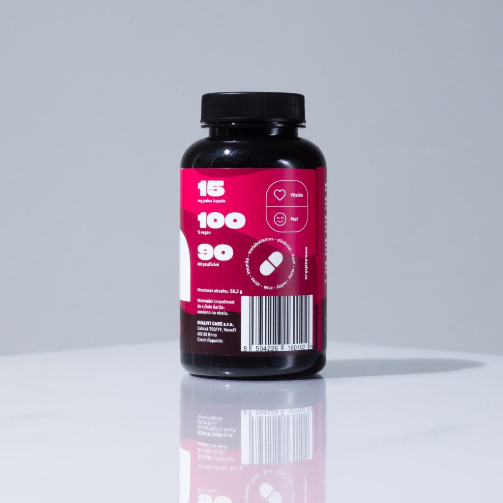 Zinek Bisglycinát, 15 mg, 90 kapslí – podporující zdravou pokožku a imunitní systém