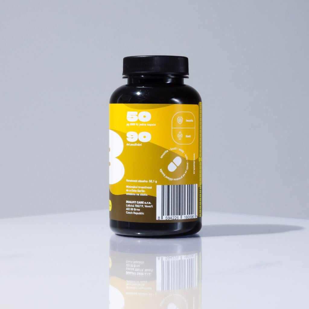 Vitamín D3, 2000 IU, 90 kapslí – pro udržení silného imunitního systému