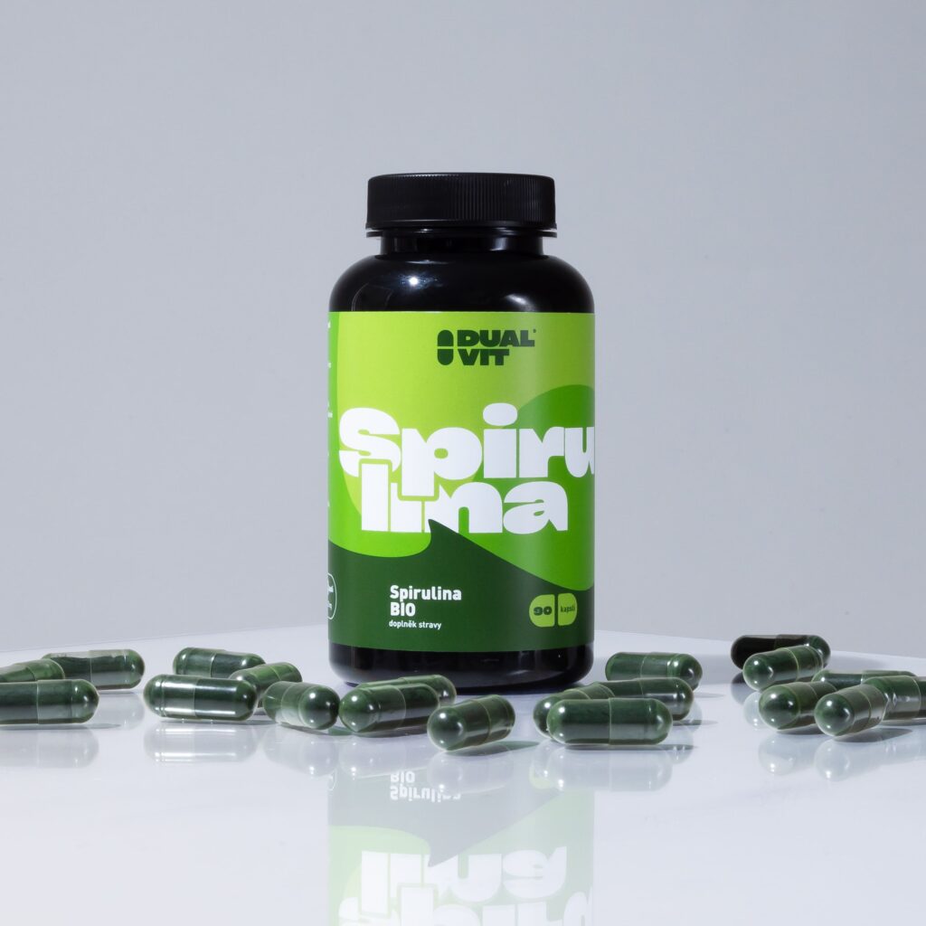 Spirulina BIO, 420 mg, 90 kapslí – podporující kontrolu tělesné hmotnosti