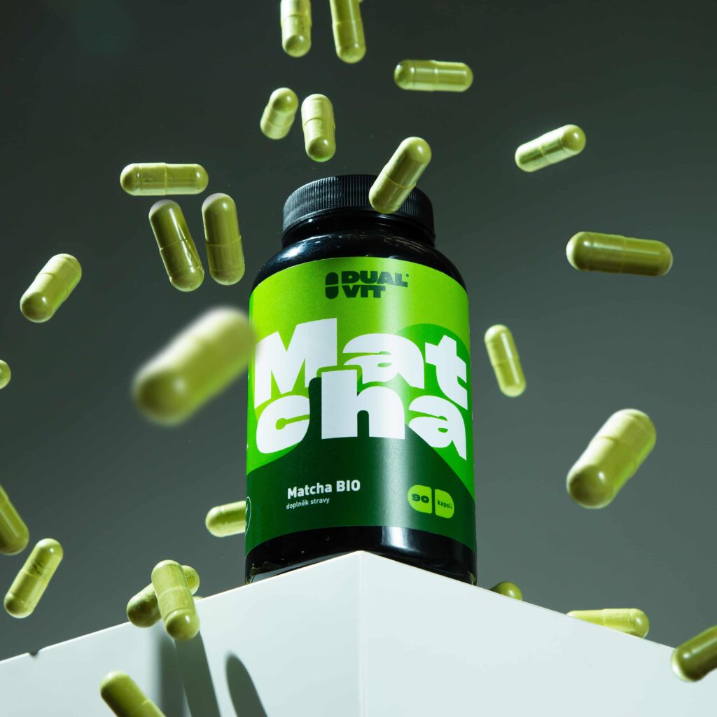 Matcha BIO, 400 mg, 90 kapslí – přispívající k dlouhotrvající energii