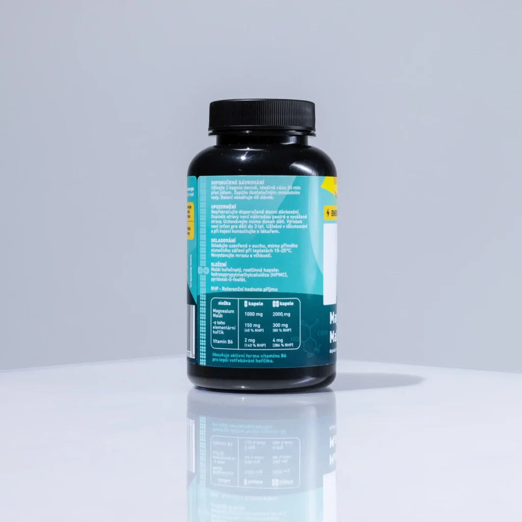Magnesium Malát, 1000 mg, 90 kapslí – pro podporu energie a rovnováhy