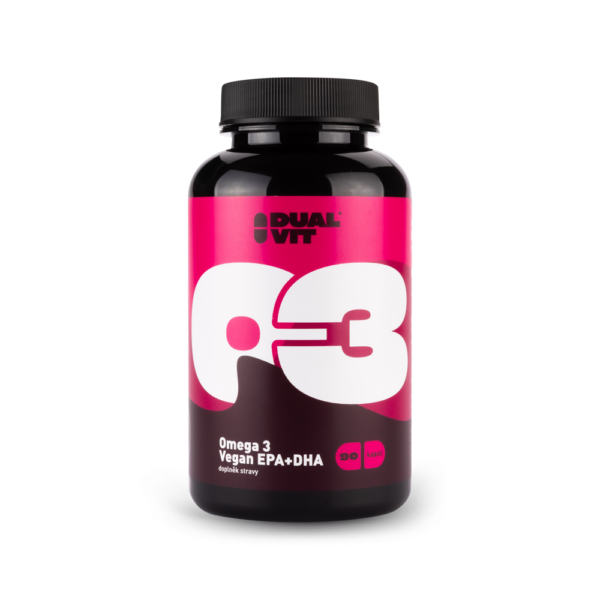 Omega 3 Vegan, 225 mg EPA+DHA, 90 kapslí - podporující zdraví srdce, mozku a zraku